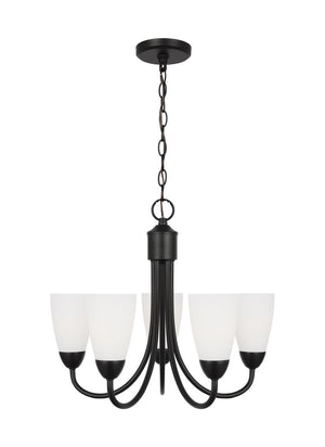 Generation Lighting. - 3120205EN3-112 - Five Light Chandelier - Seville - Midnight Black