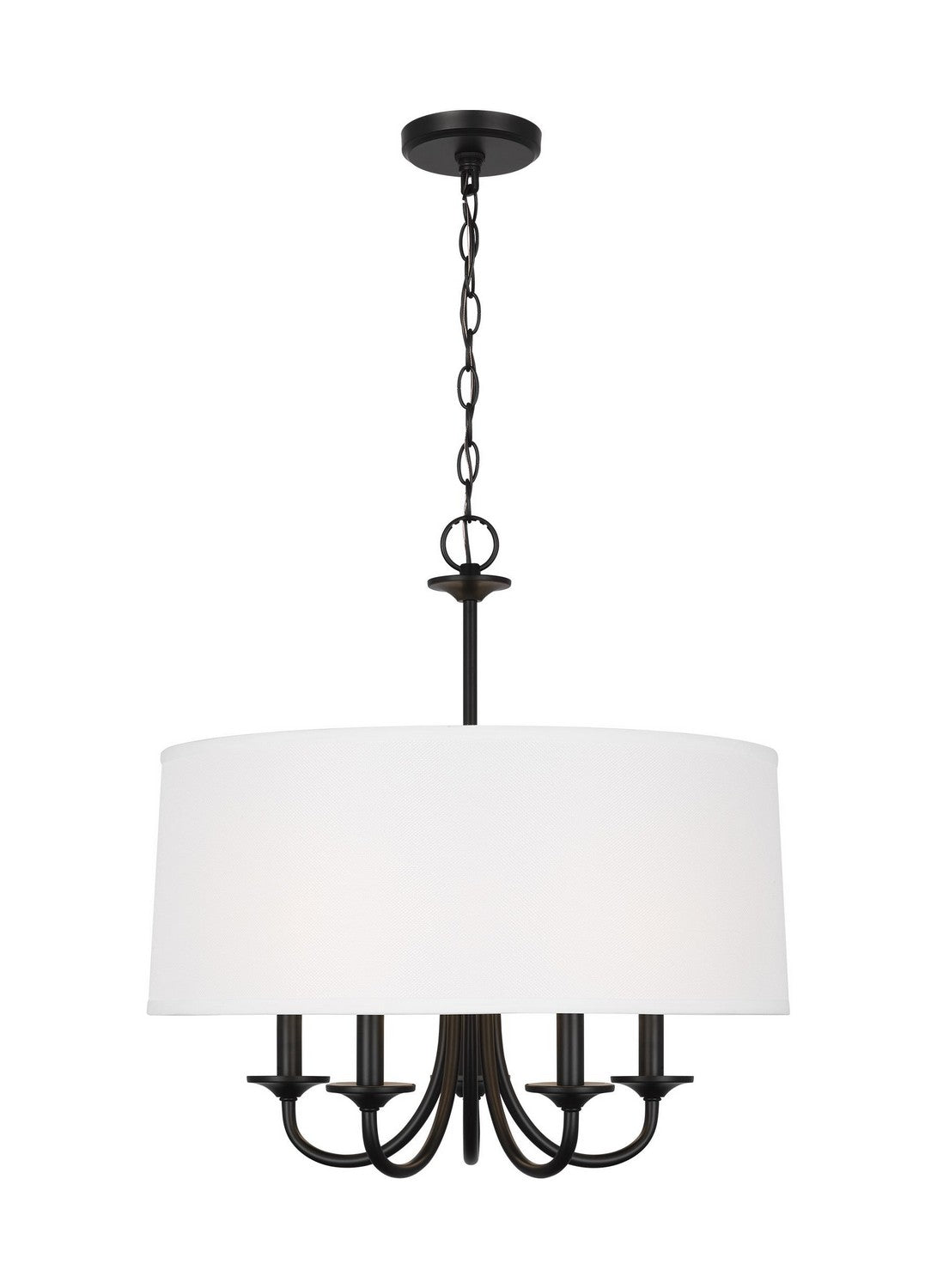 Generation Lighting. - 3320205EN-112 - Five Light Chandelier - Seville - Midnight Black