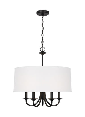 Generation Lighting. - 3320205EN-112 - Five Light Chandelier - Seville - Midnight Black