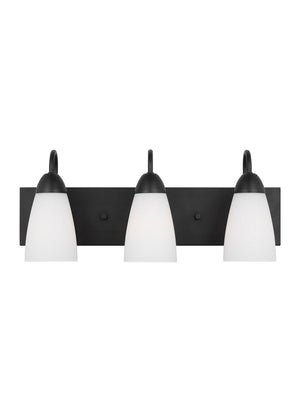 Generation Lighting. - 4420203EN3-112 - Three Light Wall / Bath - Seville - Midnight Black