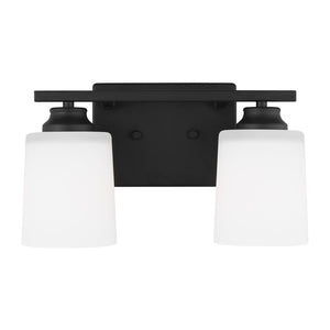 Generation Lighting. - 4420902-112 - Two Light Wall / Bath Sconce - Vinton - Midnight Black