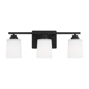 Generation Lighting. - 4420903-112 - Three Light Wall / Bath - Vinton - Midnight Black