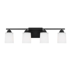 Generation Lighting. - 4420904EN3-112 - Four Light Wall / Bath Sconce - Vinton - Midnight Black