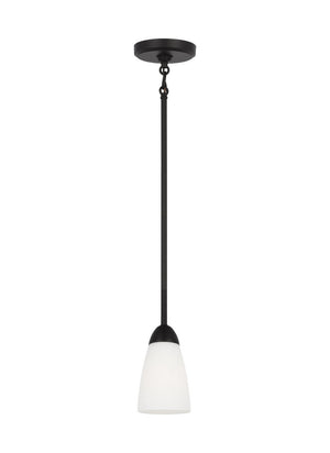 Generation Lighting. - 6120201EN3-112 - One Light Mini Pendant - Seville - Midnight Black