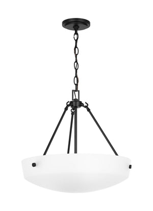 Generation Lighting. - 6615203EN3-112 - Three Light Pendant - Kerrville - Midnight Black