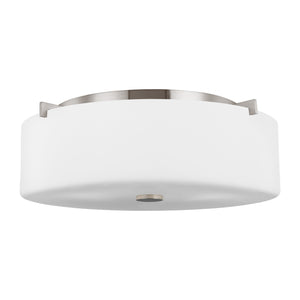 Generation Lighting. - FM312EN3/BS - Three Light Flush Mount - Sunset Drive - Brushed Steel