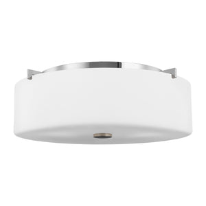 Generation Lighting. - FM312EN3/CH - Three Light Flush Mount - Sunset Drive - Chrome