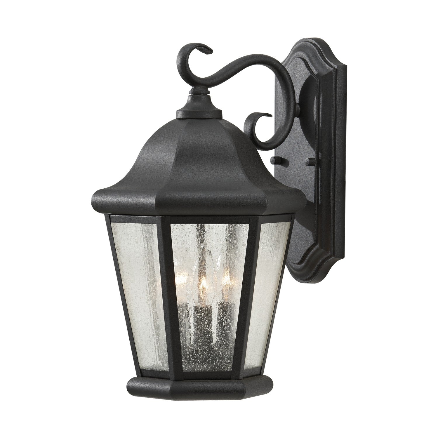 Generation Lighting. - OL5902EN/BK - Three Light Outdoor Wall Lantern - Martinsville - Black