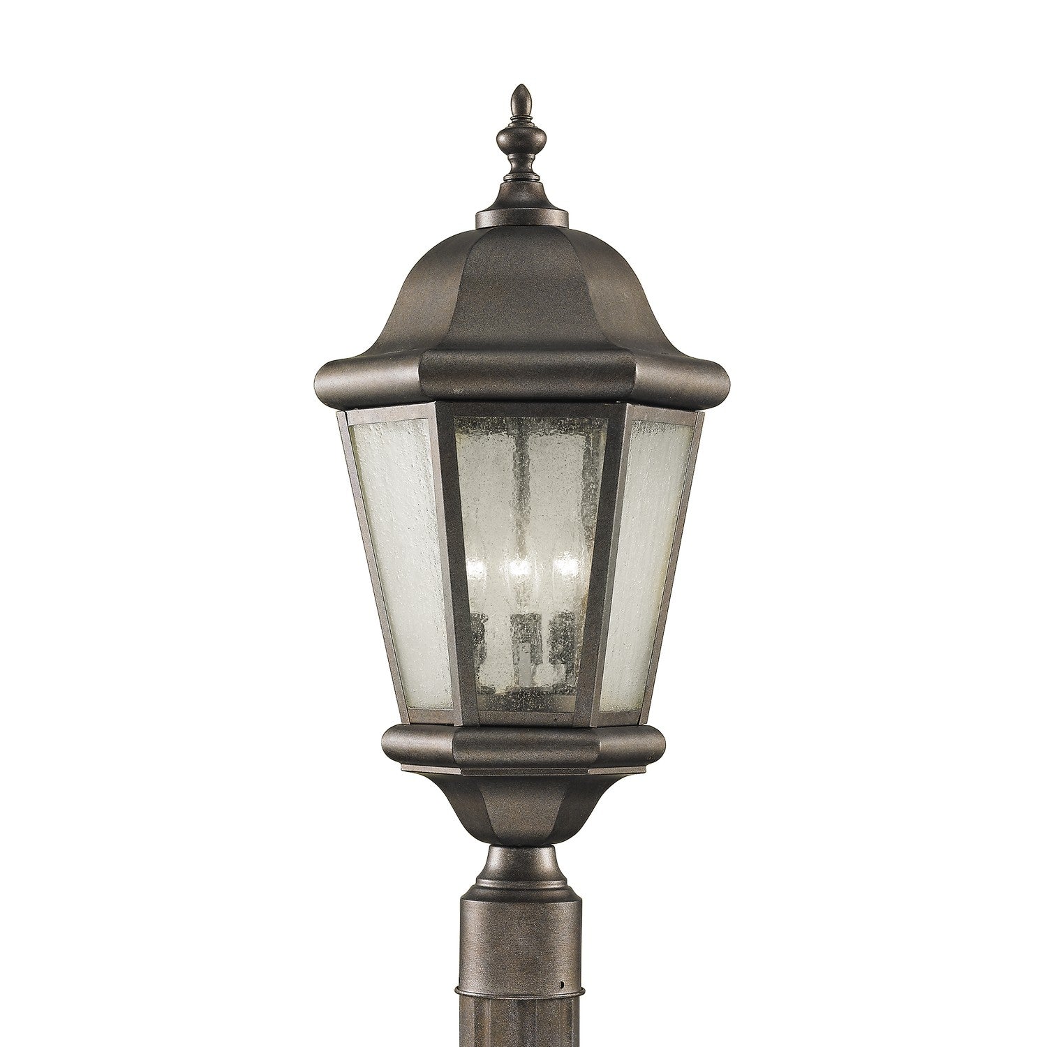 Generation Lighting. - OL5907EN/CB - Three Light Outdoor Post Lantern - Martinsville - Corinthian Bronze