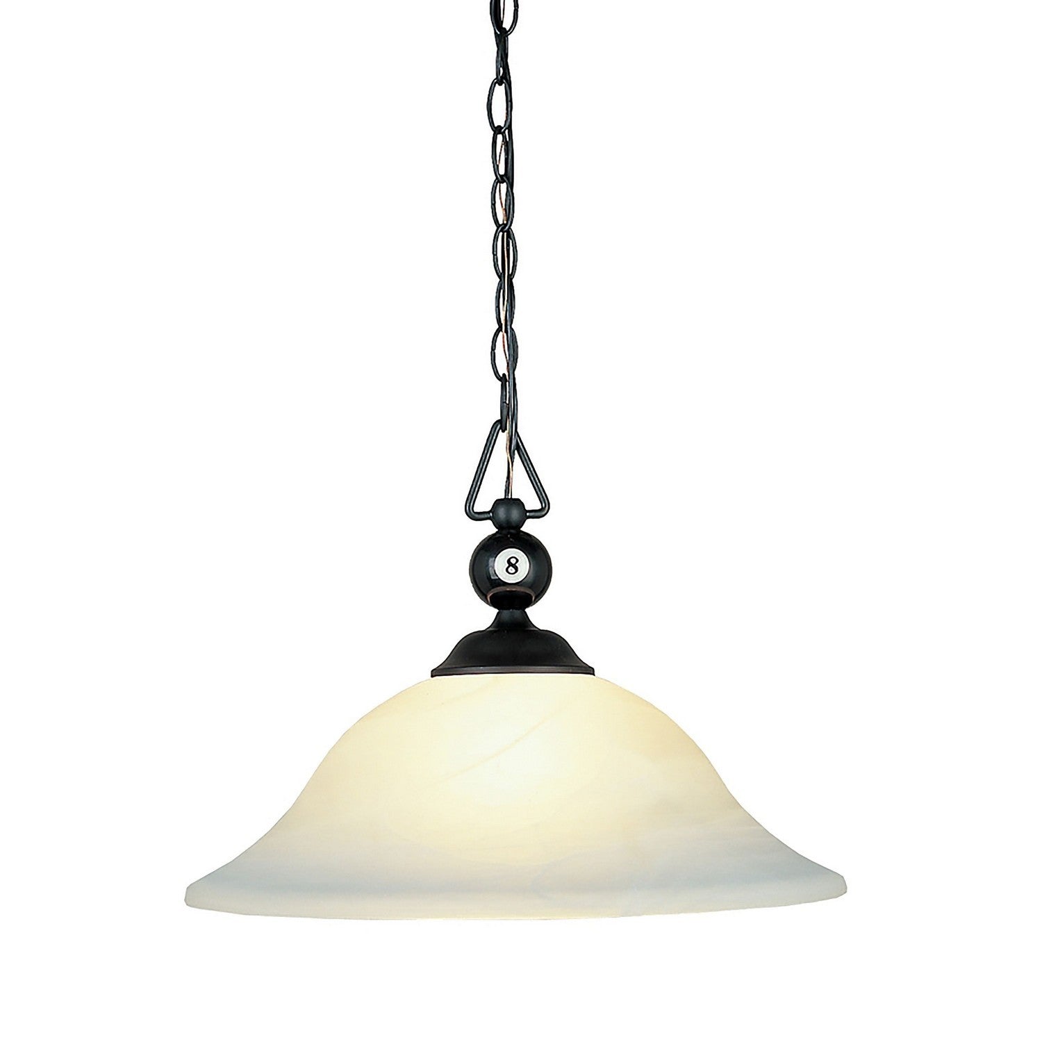 ELK Home - PN0161 - One Light Pendant - Billiard Motif - Matte Black