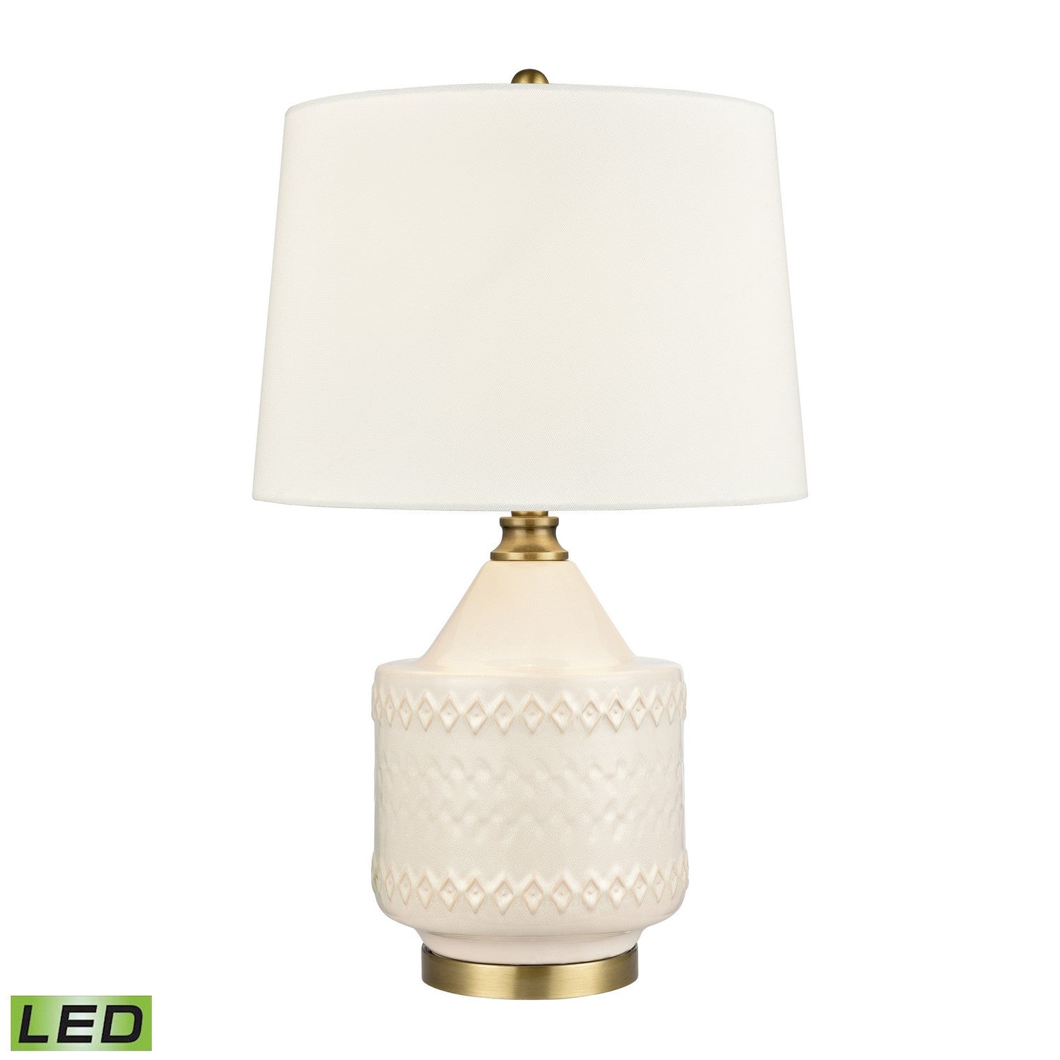 ELK Home - S0019-9488-LED - LED Table Lamp - Buckley - White Glazed