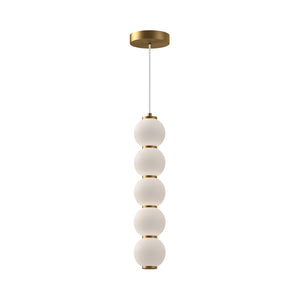 Alora - PD531515AGOP-UNV - LED Pendant - Bijou - Aged Gold/Opal Matte Glass