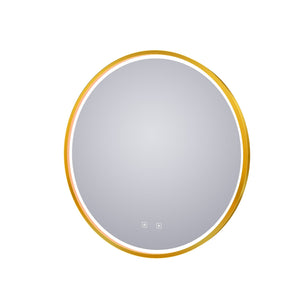 Electric Mirror - BRI-30-BR02 - LED Lighted Mirror - Brilliance - Brushed Brass