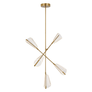 Kuzco Lighting - CH62737-BG/LG-UNV - LED Chandelier - Mulberry - Brushed Gold/Light Guide