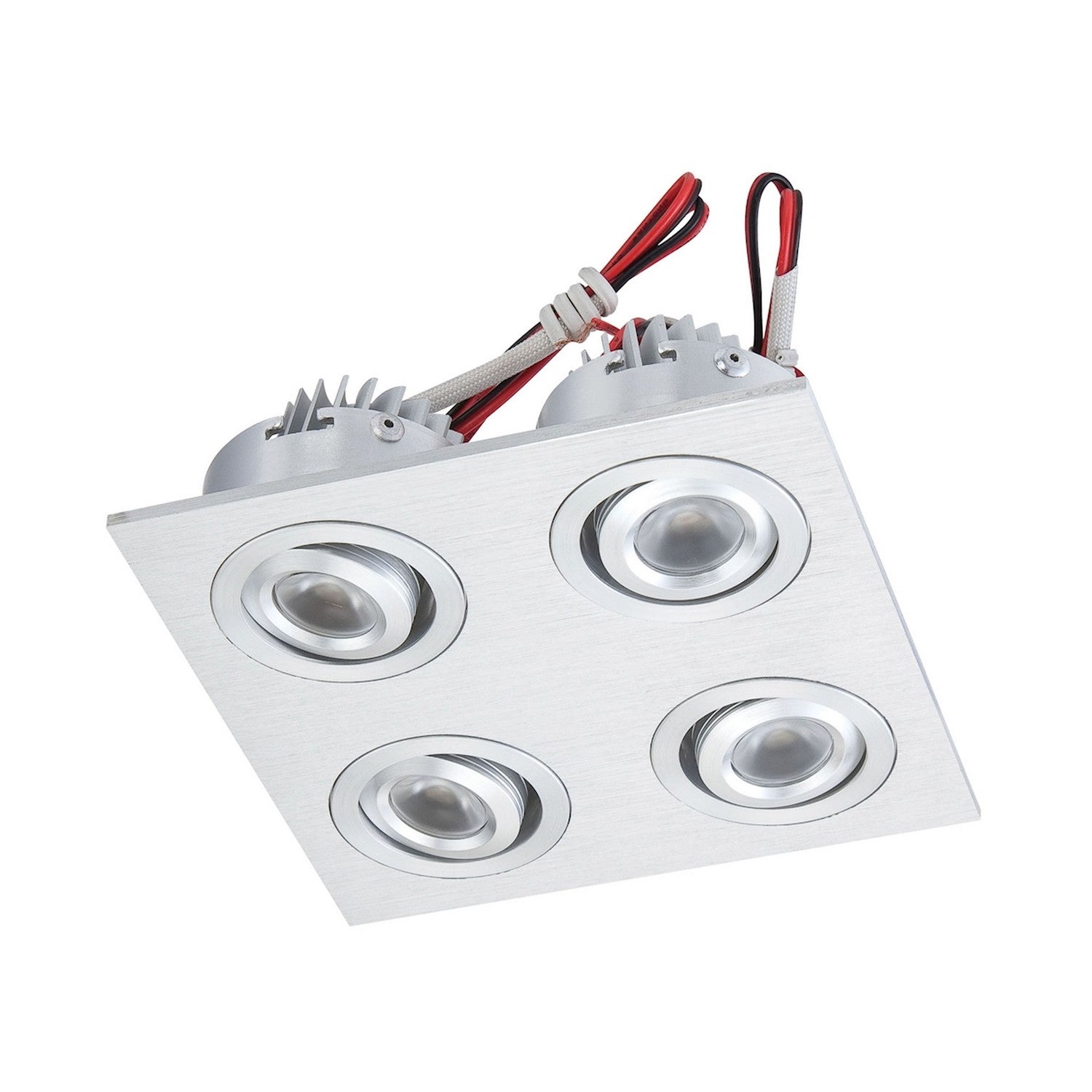 ELK Home - WLE606C32K-0-98 - Squared Quad Directional Recessed Plate-Mounted - Brushed Aluminum