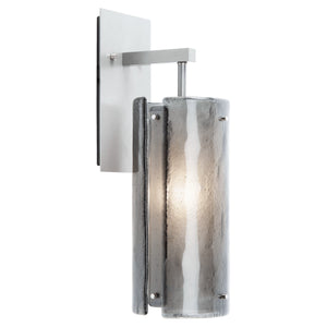 Hammerton Studio - IDB0044-18-CS-FG-E2 - One Light Wall Sconce - Textured Glass - Classic Silver