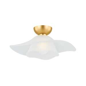 Hudson Valley - 2918-AGB - One Light Flush Mount - Netherlee - Aged Brass