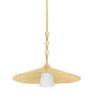 Hudson Valley - 4524-VGL - One Light Pendant - Vails Gate - Vintage Gold Leaf