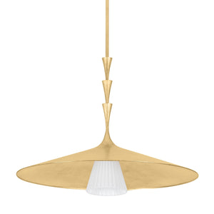 Hudson Valley - 4534-VGL - One Light Pendant - Vails Gate - Vintage Gold Leaf
