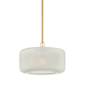 Hudson Valley - 7017-AGB - One Light Pendant - Beechurst - Aged Brass