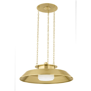 Hudson Valley - 8822-AGB - One Light Pendant - Woodrow - Aged Brass