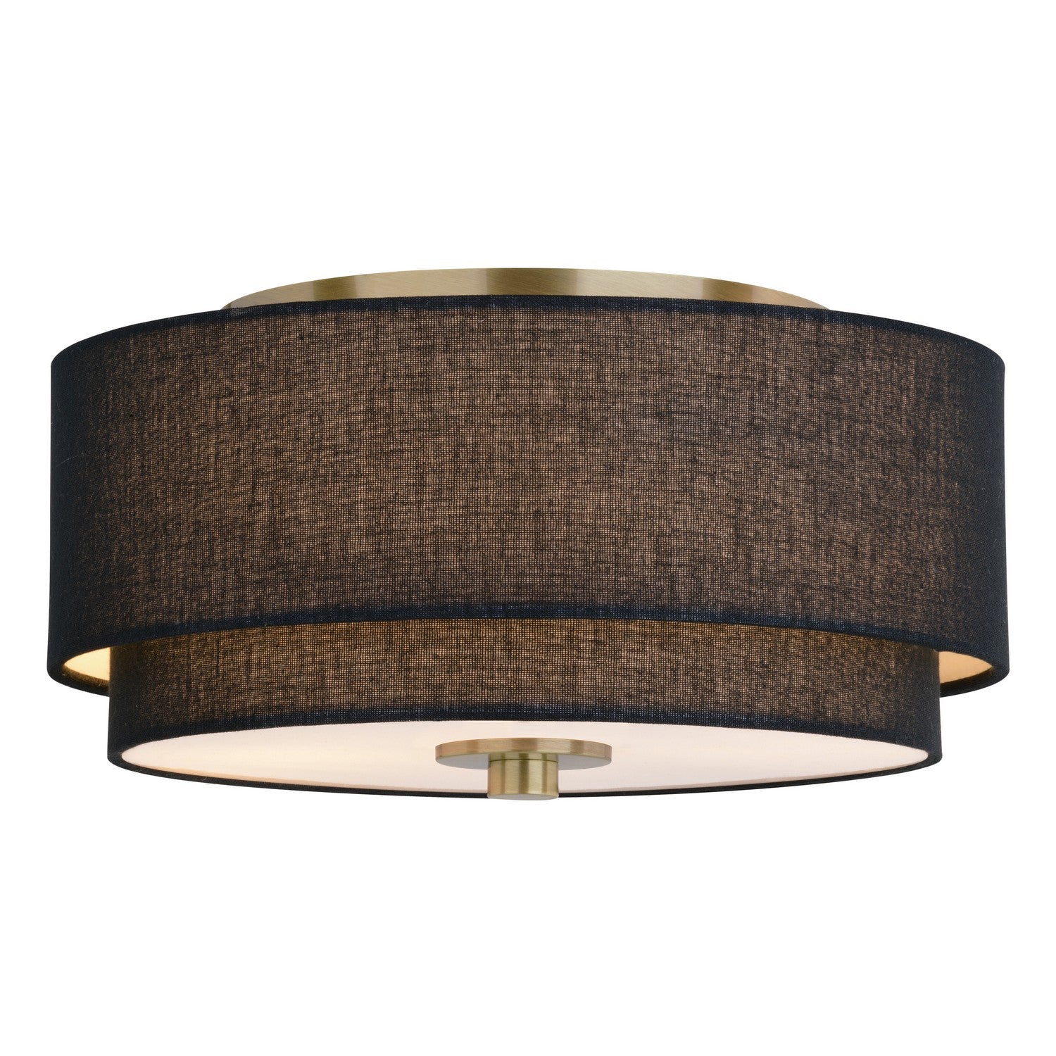 Vaxcel - C0309 - Two Light Flush Mount - Burnaby - Matte Brass