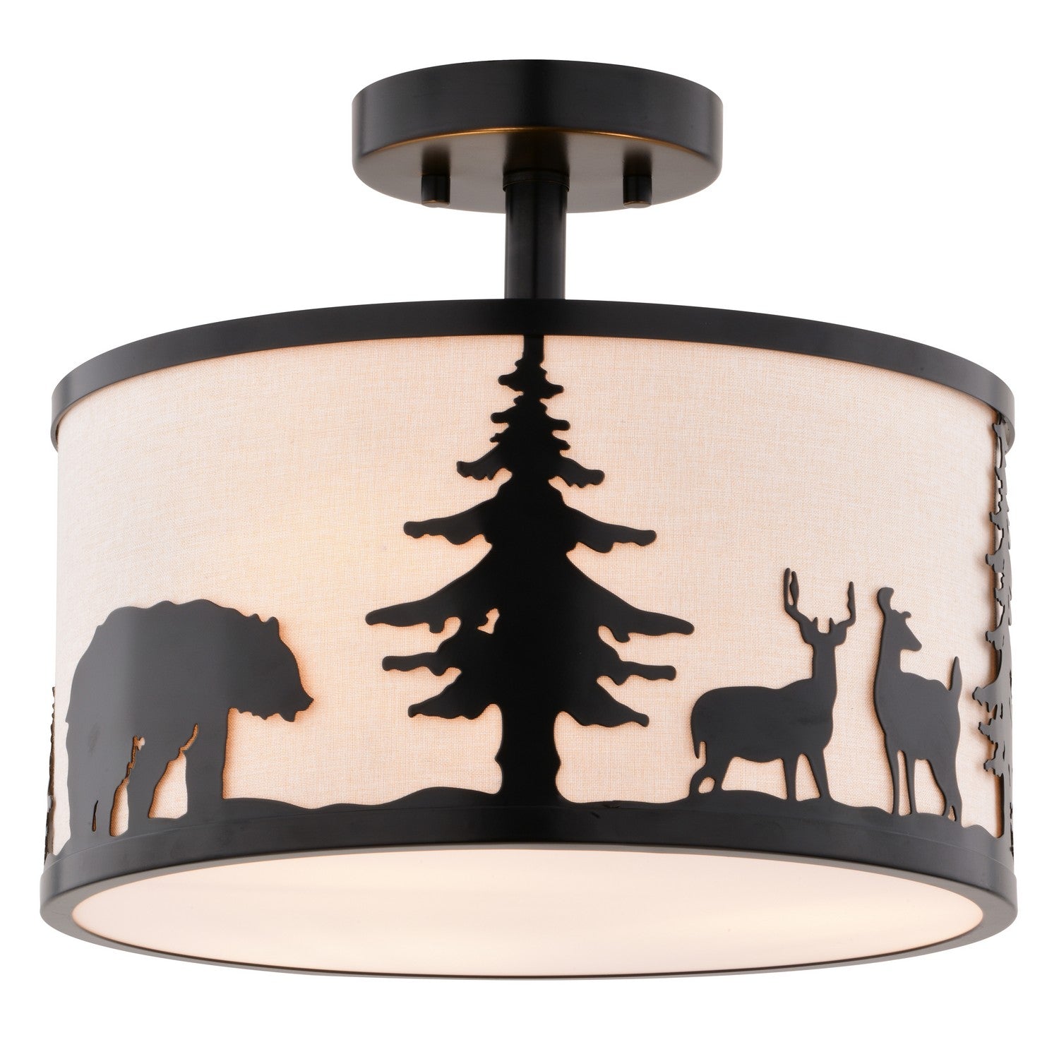 Vaxcel - C0313 - Three Light Semi-Flush Mount - Acadia - Bronze