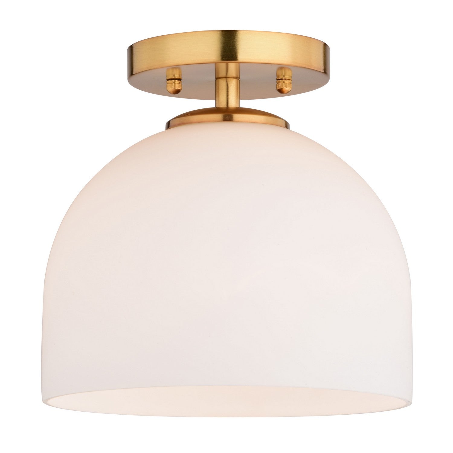 Vaxcel - C0314 - One Light Semi-Flush Mount - Shelby - Natural Brass