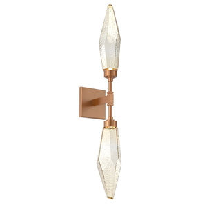 Hammerton Studio - IDB0050-02-NB-CA-L3 - LED Wall Sconce - Rock Crystal - Novel Brass