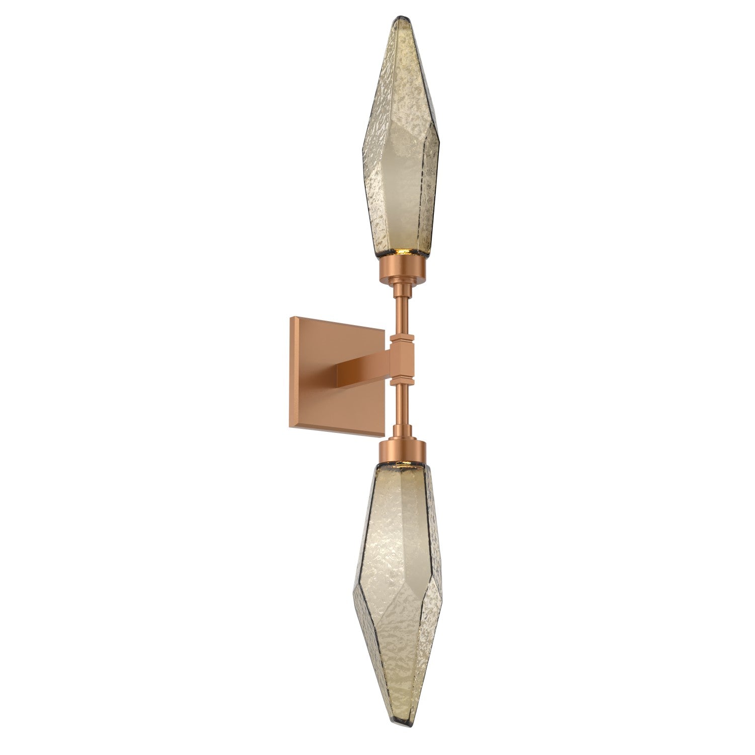 Hammerton Studio - IDB0050-02-NB-CB-L3 - LED Wall Sconce - Rock Crystal - Novel Brass