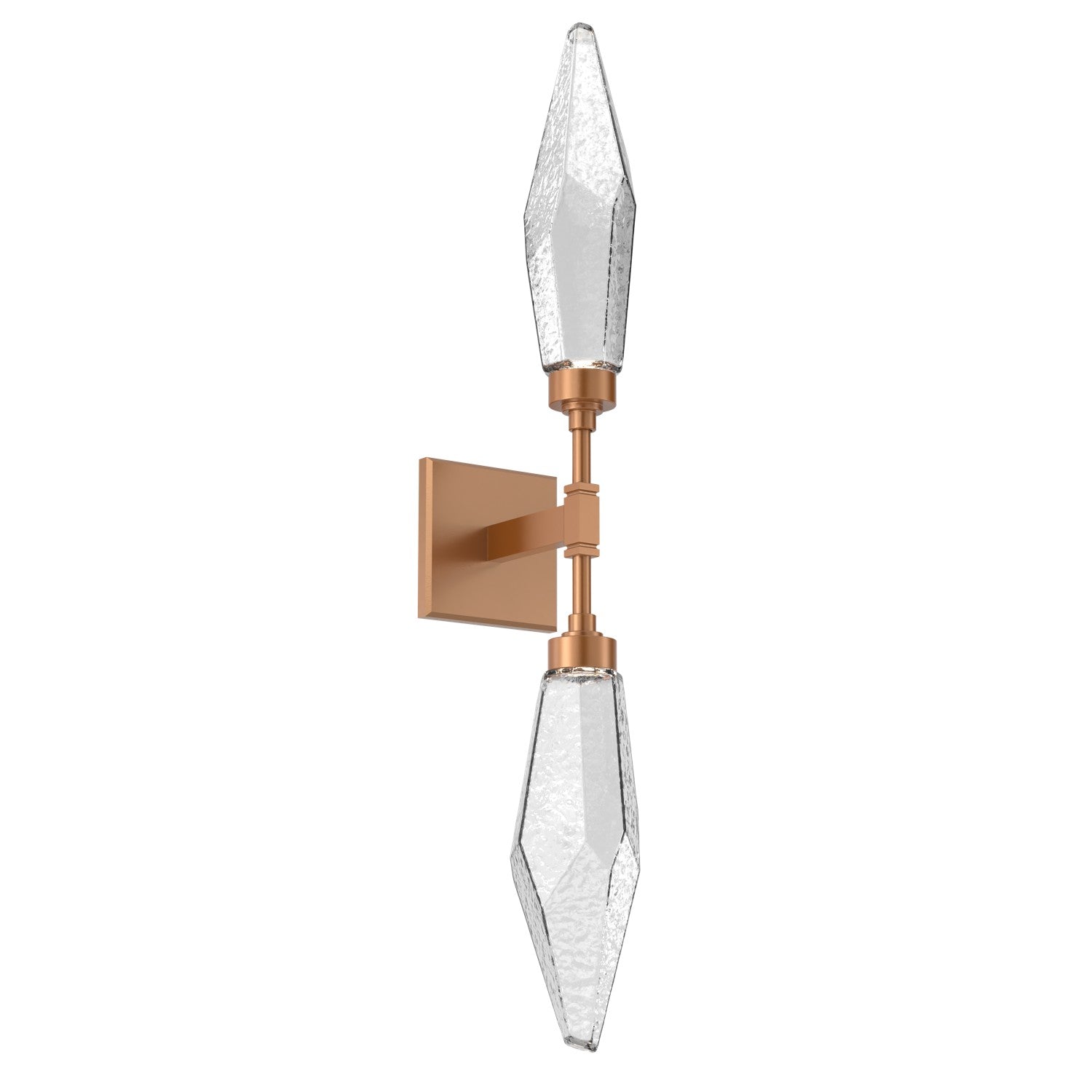 Hammerton Studio - IDB0050-02-NB-CC-L3 - LED Wall Sconce - Rock Crystal - Novel Brass