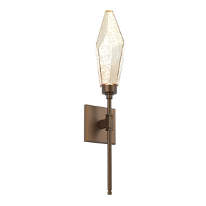 Hammerton Studio - IDB0050-04-FB-CA-L3 - LED Wall Sconce - Rock Crystal - Flat Bronze