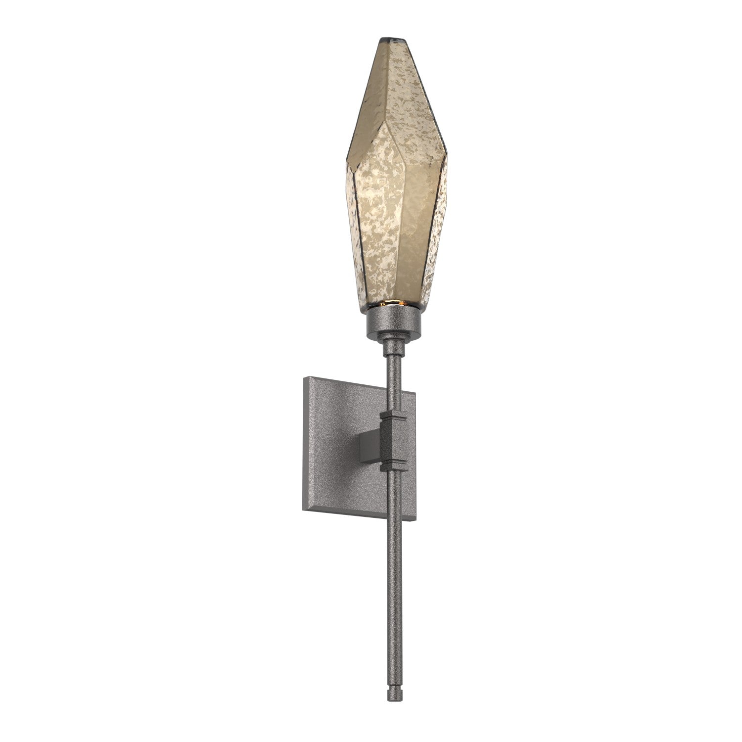 Hammerton Studio - IDB0050-04-GP-CB-L3 - LED Wall Sconce - Rock Crystal - Graphite