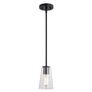 Vaxcel - P0396 - One Light Mini Pendant - Beverly - Matte Black