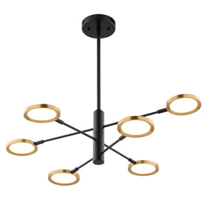 Vaxcel - P0424 - LED Pendant - Cullerto - Matte Black and Antique Gold