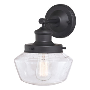 Vaxcel - T0545 - One Light Outdoor Wall Mount - Collins - Matte Black