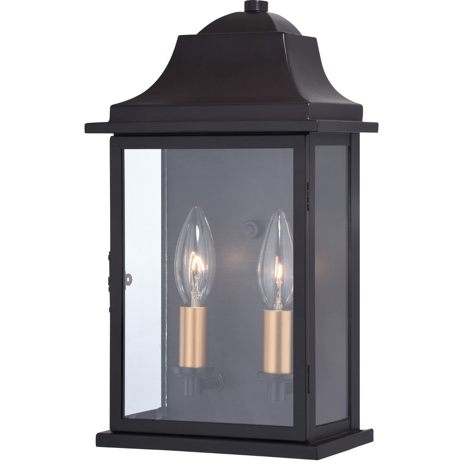 Vaxcel - T0565 - Two Light Outdoor Wall Mount - Bristol - Oil Burnished Bronze and Light Gold