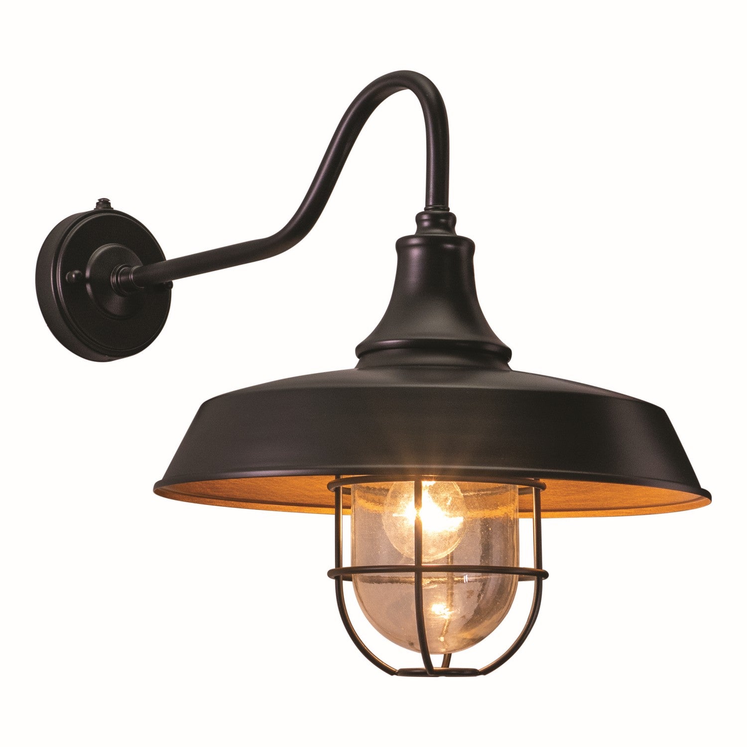 Vaxcel - T0571 - One Light Outdoor Wall Mount - Dorado - Dark Bronze/Light Gold