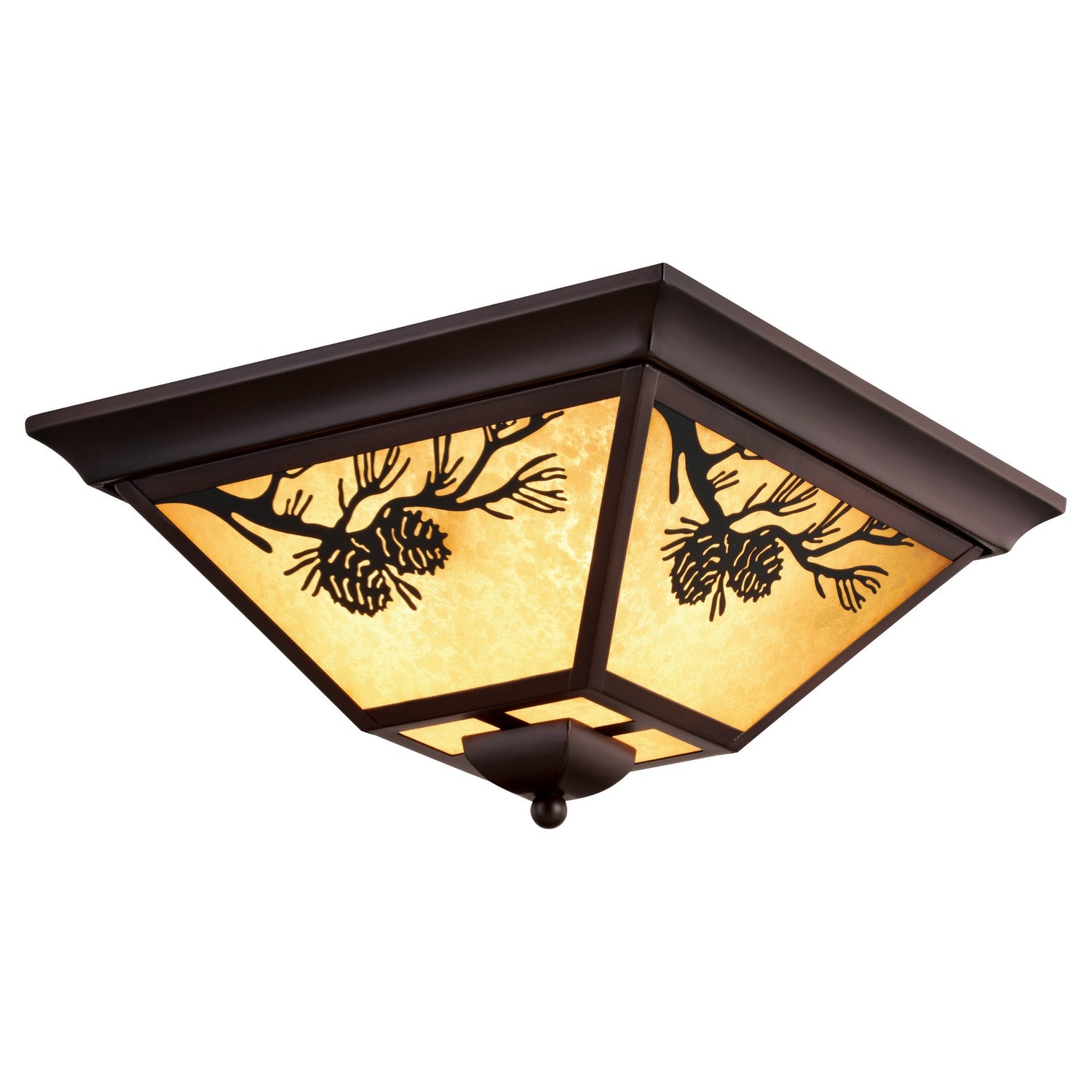 Vaxcel - T0665 - Three Light Outdoor Flush Mount - Douglas - Warm Bronze