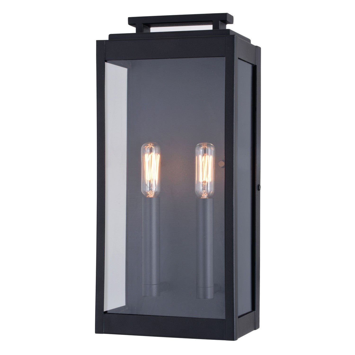 Vaxcel - T0706 - Two Light Outdoor Wall Mount - Hampton - Textured Black