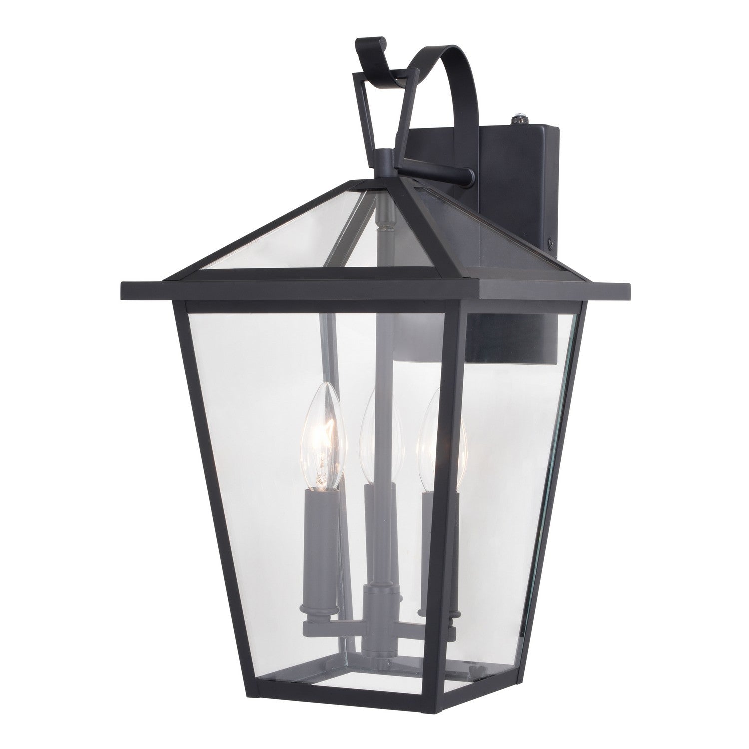 Vaxcel - T0718 - Three Light Outdoor Wall Mount - Derby - Matte Black