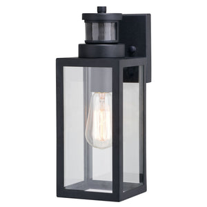 Vaxcel - T0736 - One Light Outdoor Motion Sensor Wall Light - Lombard - Textured Black