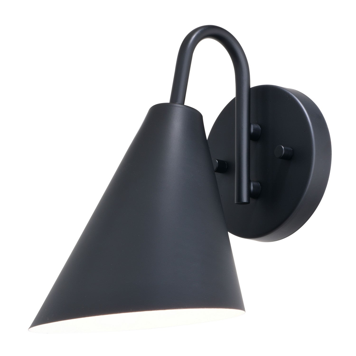 Vaxcel - T0740 - One Light Outdoor Wall Mount - Hanson - Matte Black and White