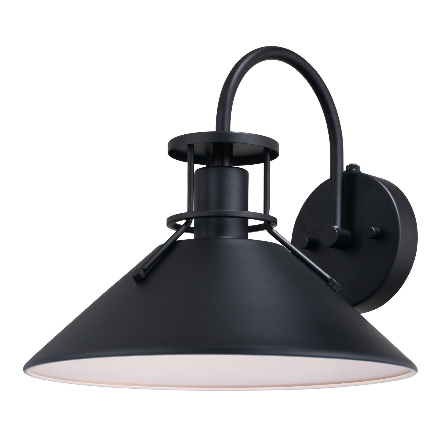 Vaxcel - T0748 - One Light Outdoor Wall Mount - Canton - Matte Black and White