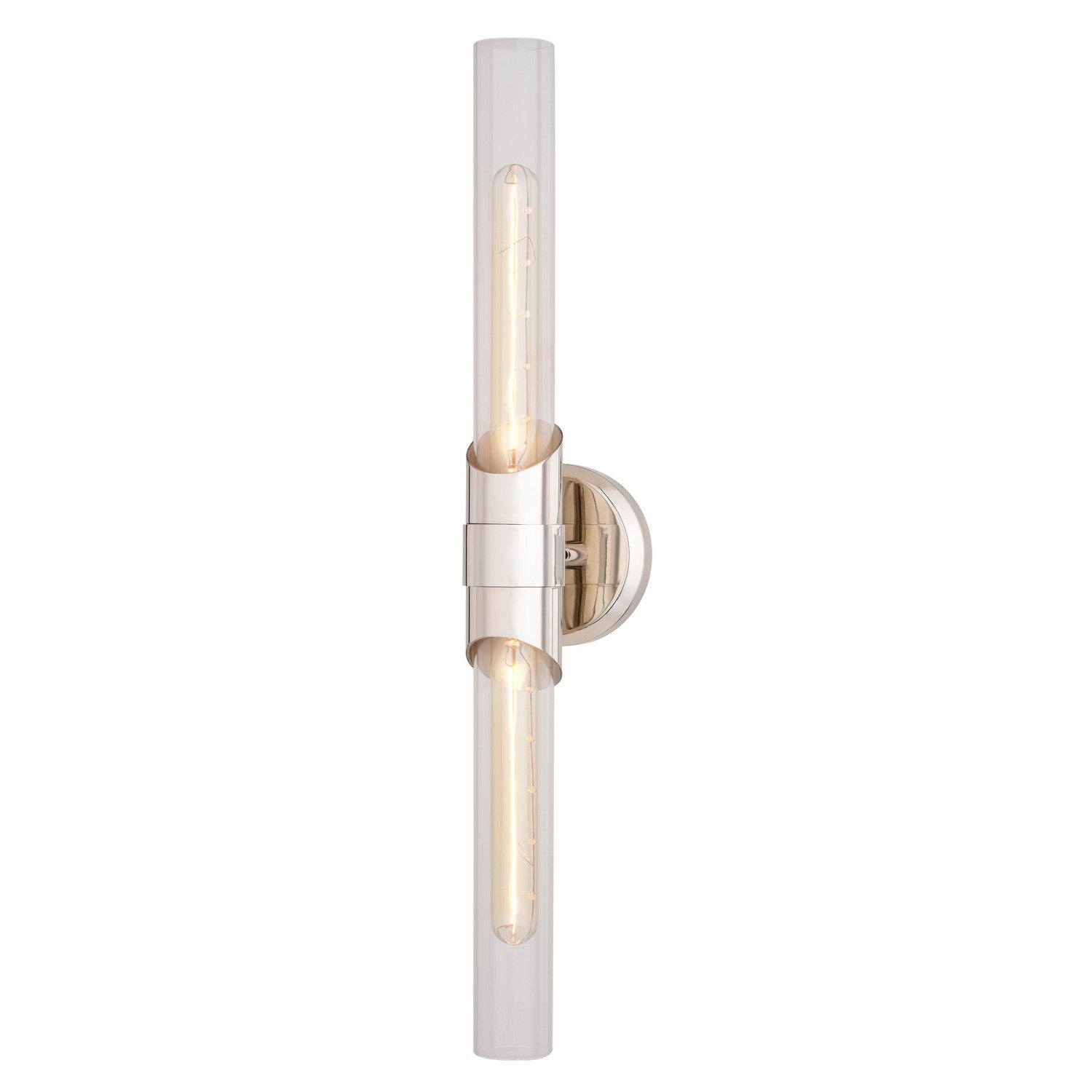 Vaxcel - W0463 - Two Light Wall Sconce - Webster - Polished Nickel