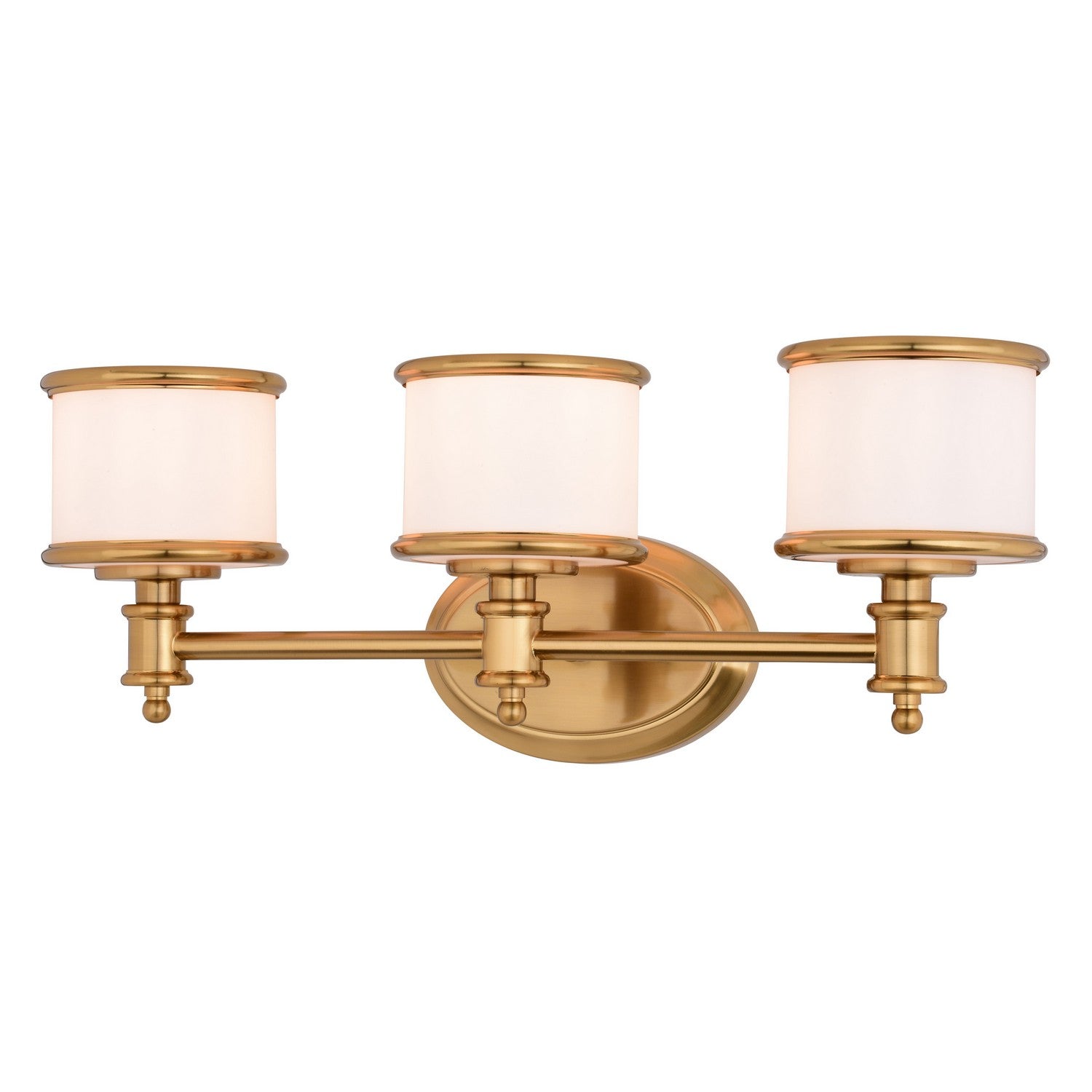 Vaxcel - W0479 - Three Light Vanity - Carlisle - Natural Brass