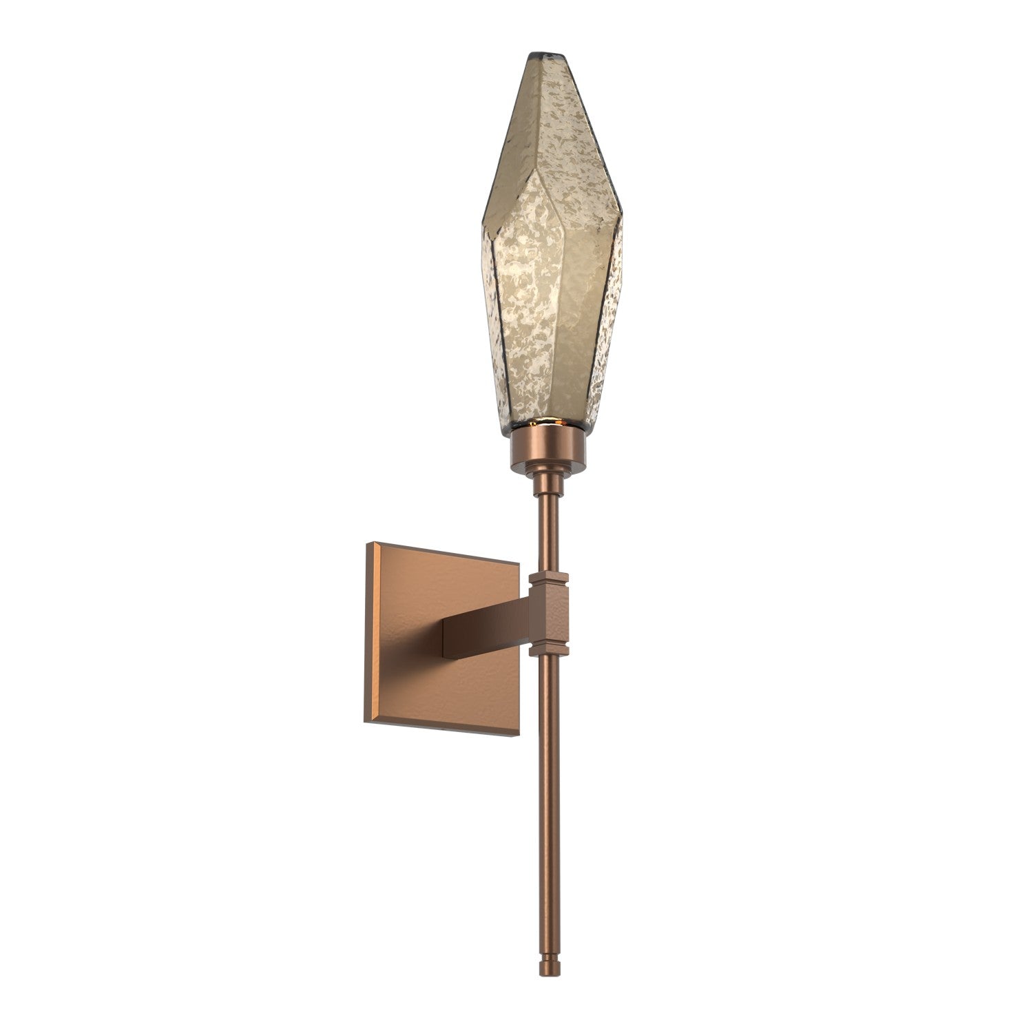 Hammerton Studio - IDB0050-07-BB-CB-L3 - LED Wall Sconce - Rock Crystal - Burnished Bronze