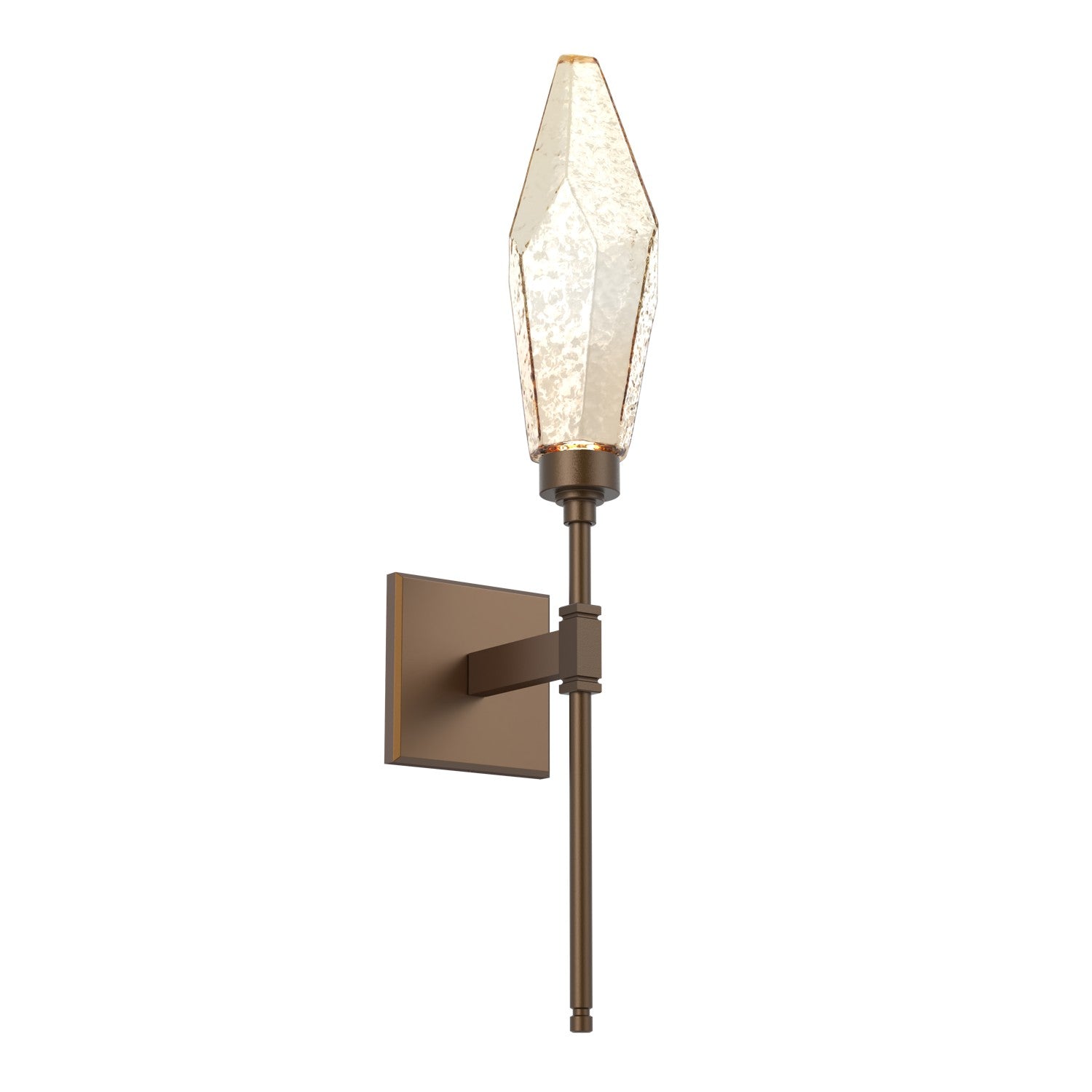 Hammerton Studio - IDB0050-07-FB-CA-L3 - LED Wall Sconce - Rock Crystal - Flat Bronze
