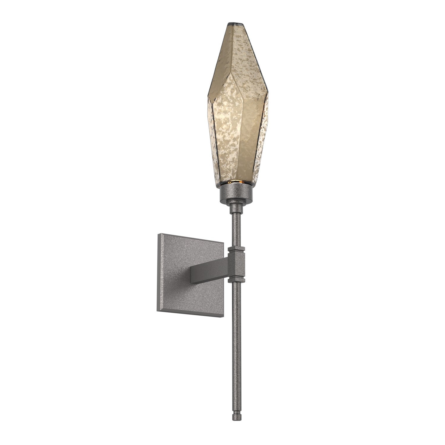 Hammerton Studio - IDB0050-07-GP-CB-L3 - LED Wall Sconce - Rock Crystal - Graphite