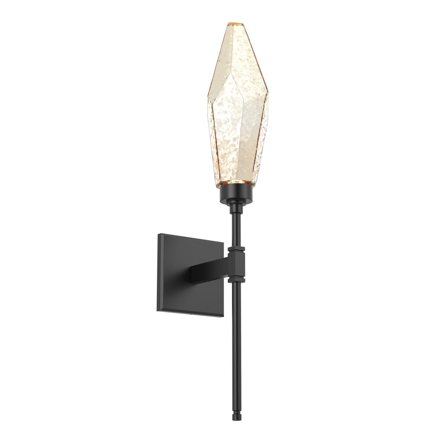 Hammerton Studio - IDB0050-07-MB-CA-L3 - LED Wall Sconce - Rock Crystal - Matte Black